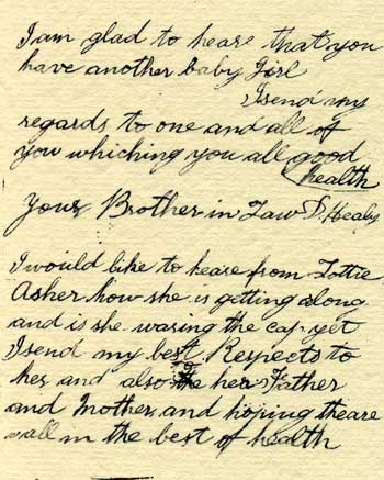 Denis Healy's Letter, 1898, p.2