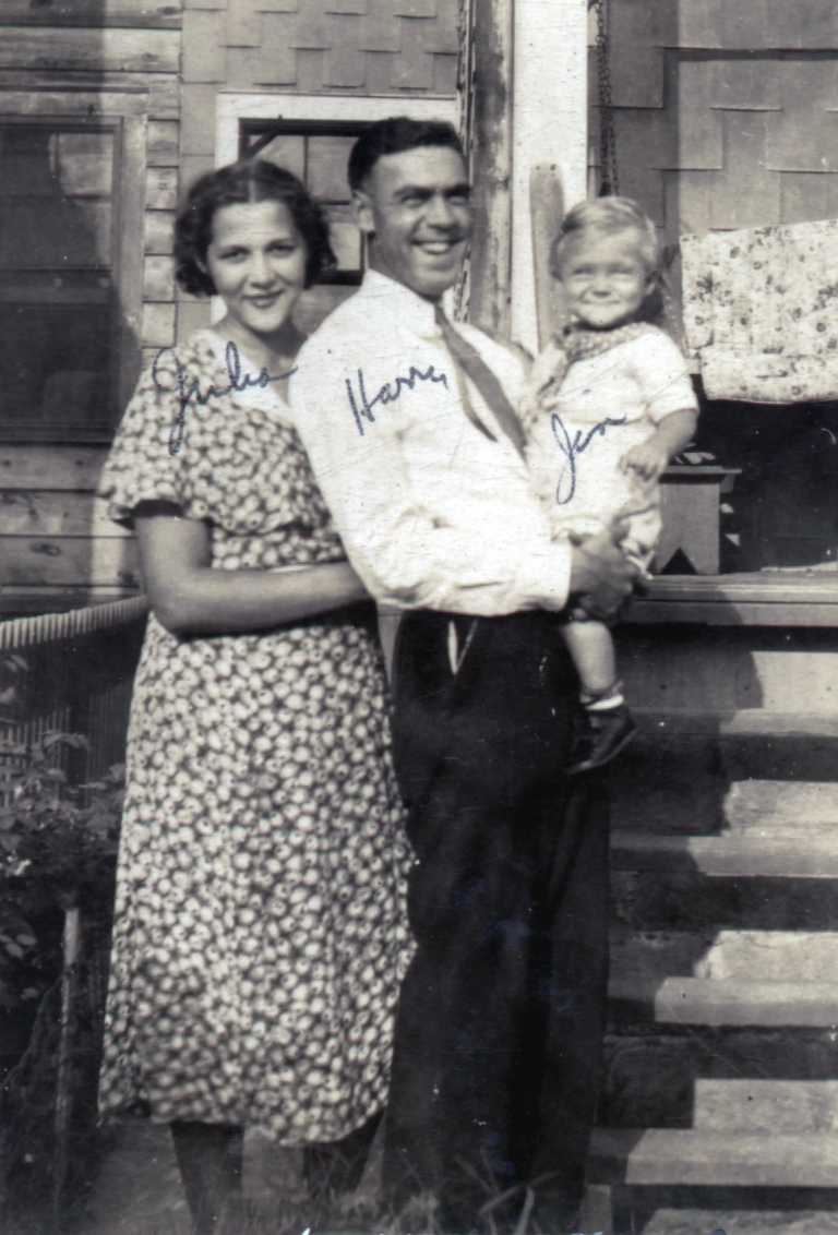 Harry, Julia and Jim Jensen Sept 1936